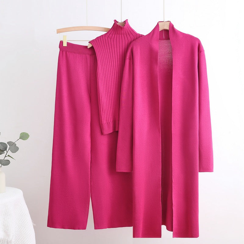 Casual 3 Delige Set Voor Dames Gebreid