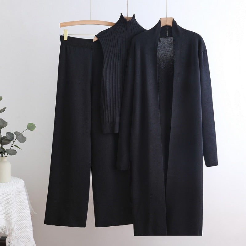 Casual 3 Delige Set Voor Dames Gebreid