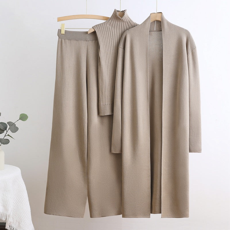 Casual 3 Delige Set Voor Dames Gebreid