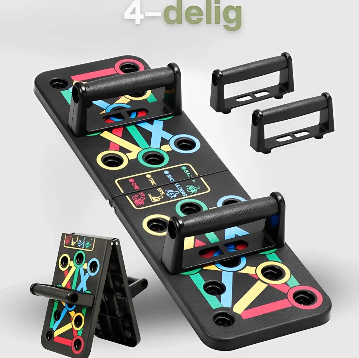 Multifunctioneel 4-in-1 Opvouwbaar Push-Up Board Fitnesssysteem