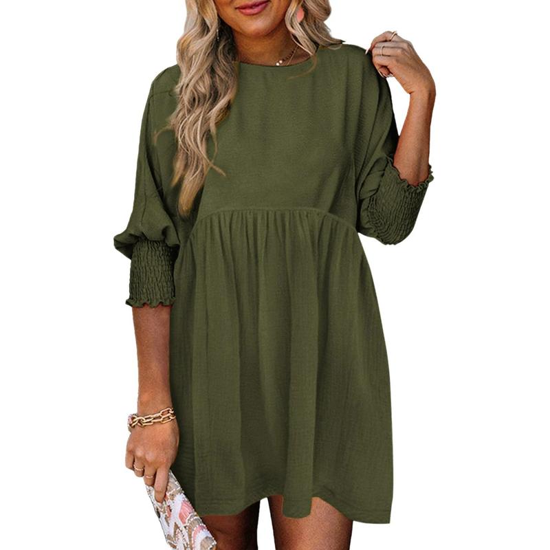MIRASOL™ – Casual Crew Neck Loose Fit Mini Dress