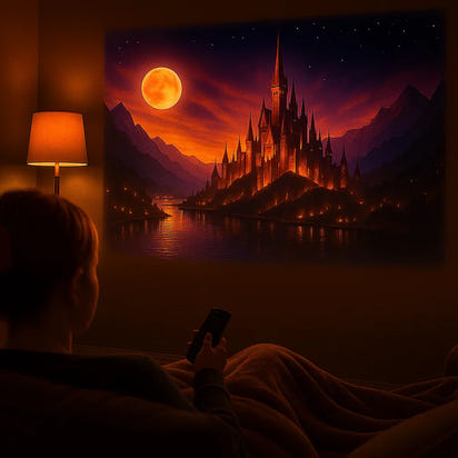 Homemarry Mini Projector – 180° Draaibare Beamer met Flexibele Projectie voor Wand & Plafond | HD Beeldkwaliteit