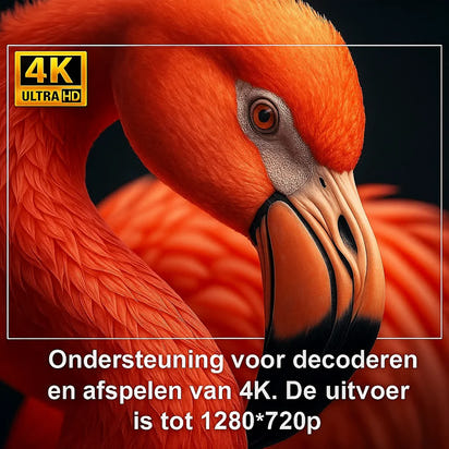 Homemarry Mini Projector – 180° Draaibare Beamer met Flexibele Projectie voor Wand & Plafond | HD Beeldkwaliteit